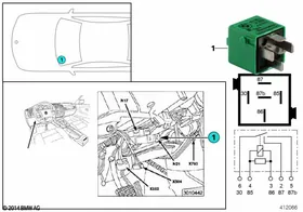 Relay, double relay module N21 — BMW E36 factory diagram
