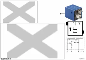 Relay w/ make function, violettblau — BMW E36 factory diagram
