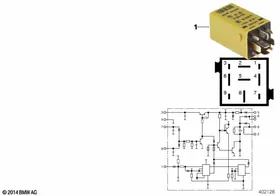 Relay, starter interlock — BMW E36 factory diagram