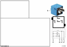 Relay, door lock heating K29y — BMW E36 factory diagram