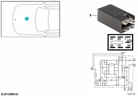 Relay, delay — BMW E36 factory diagram