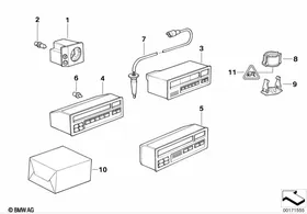 Additional information instruments — BMW E36 factory diagram