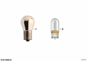 BMW chrome bulbs — BMW E36 factory diagram