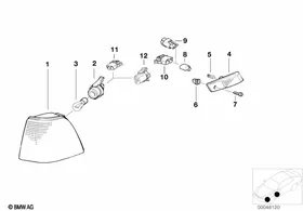 Turn indicator — BMW E36 factory diagram