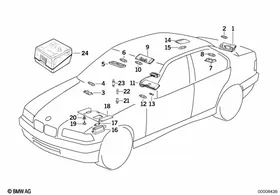 Various lamps — BMW E36 factory diagram