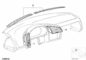 Air outlet — BMW E36 factory diagram