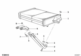 Heater radiator Siemens — BMW E36 factory diagram
