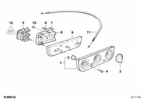 Heater control Siemens — BMW E36 factory diagram