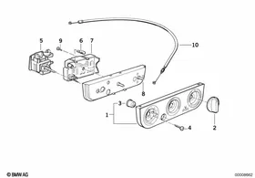 Heater control kammerer — BMW E36 factory diagram