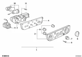 Air Conditioning Control — BMW E36 factory diagram
