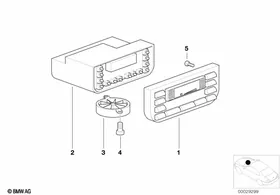 Automatic air conditioning control — BMW E36 factory diagram