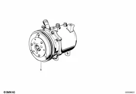 RP Air conditioning compressor — BMW E36 factory diagram