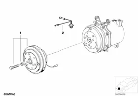 Magnetic clutch — BMW E36 factory diagram