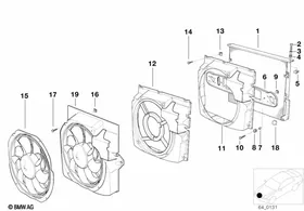 Climate capacitor/additional blower — BMW E36 factory diagram