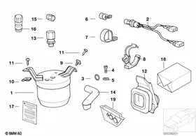 Drying container/small parts — BMW E36 factory diagram
