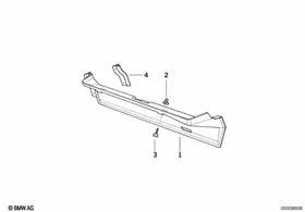 Heater closing panel — BMW E36 factory diagram