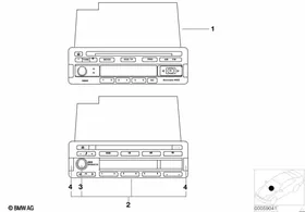 Radio BMW Business CD RDS — BMW E36 factory diagram