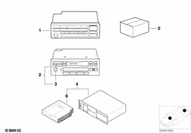 Radio Bavaria C business — BMW E36 factory diagram