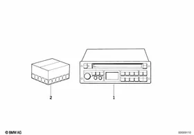 Radio Bavaria Electronic CD II — BMW E36 factory diagram