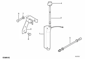 Single components f short rod antenna — BMW E36 factory diagram