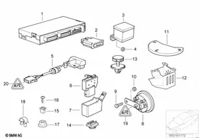 Alarm system — BMW E36 factory diagram