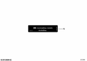 Label "Outer paint" — BMW E36 factory diagram