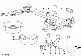 Trailer coupling — BMW E36 factory diagram