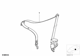 Upper belt, front right — BMW E36 factory diagram