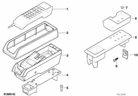 Single parts f centre console telephone — BMW E36 factory diagram