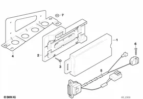 Single parts f trunk car telephone — BMW E36 factory diagram