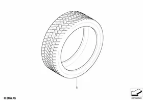 Winter tyre — BMW E36 factory diagram