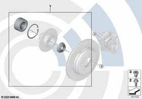 Kit, wheel bearing, rear / Value Line — BMW E36 factory diagram