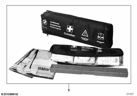 Emergency bag — BMW E36 factory diagram