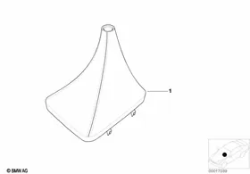 Individual leather boot — BMW E36 factory diagram