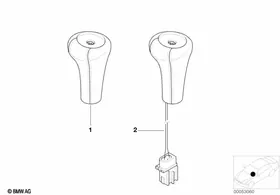 Individual gear shift knob — BMW E36 factory diagram