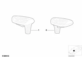 Individual selector lever handle, wood — BMW E36 factory diagram