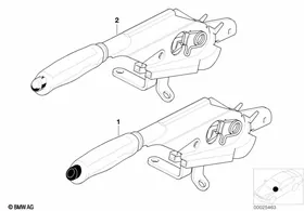 Individual handbrake lever w/wood handle — BMW E36 factory diagram