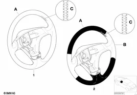 Individ. sports strng whl,airbag,SA 255 — BMW E36 factory diagram