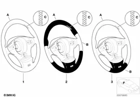 Individ. M sports strng whl airbag SA710 — BMW E36 factory diagram