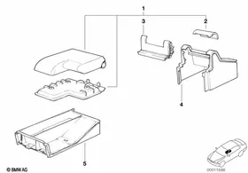 Individual armrest, Nappa leather front — BMW E36 factory diagram
