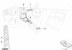 Individual carbon fibre equipment — BMW E36 factory diagram