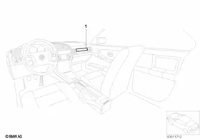 Individual wood cover for glove box — BMW E36 factory diagram