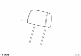 Indiv.sports seat headrest,Nappa leather — BMW E36 factory diagram