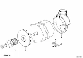 Alternator parts 90a — BMW E36 factory diagram