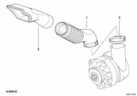 Generator cooling — BMW E36 factory diagram