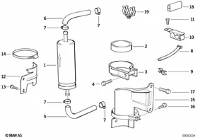 Fuel supply/filter — BMW E36 factory diagram