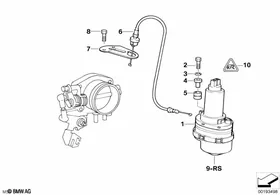 Throttle actuator ASC+T — BMW E36 factory diagram