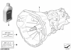 Manual gearbox S5D...Z — BMW E36 factory diagram