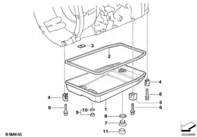 A5S310Z oil pan — BMW E36 factory diagram
