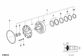A5S310Z lubric.system/brake clutch c1 — BMW E36 factory diagram